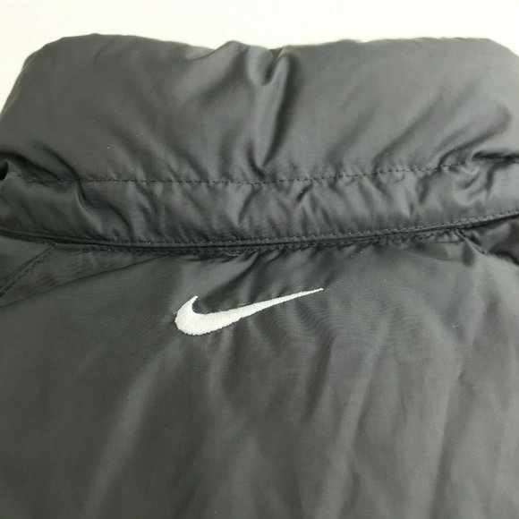 Nike Down Feather Puffy Puffer Coat Jacket, Black, Full Zip Youth 8-10 (Medium) - Picture 8 of 12